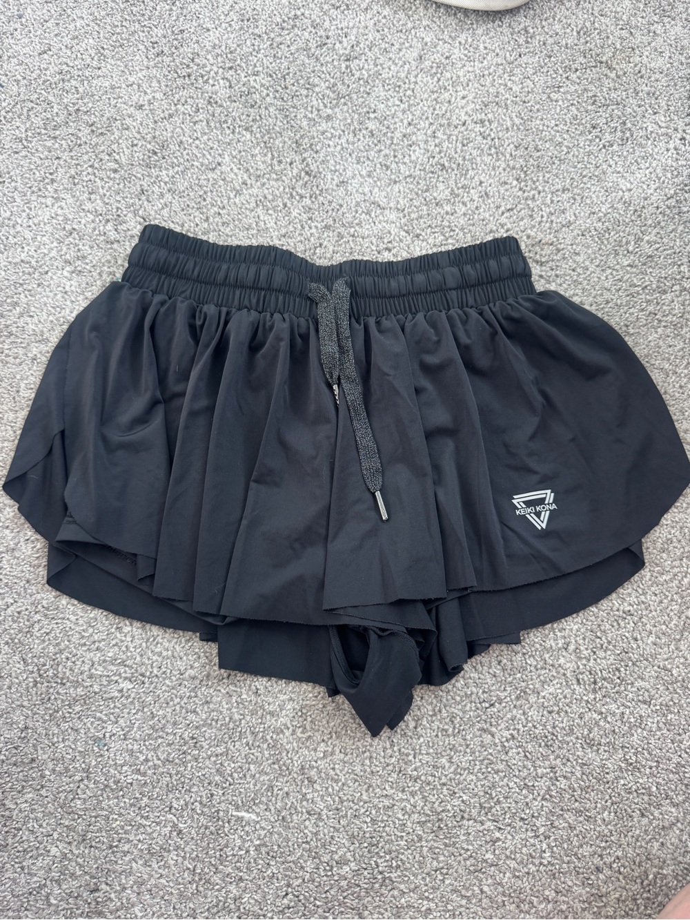 Keiki Kona Black Running Shorts Small Built-In Compression Liner